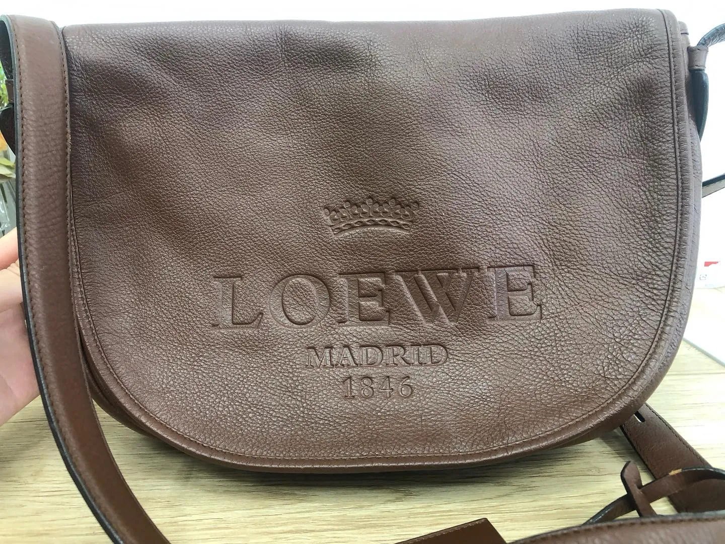 催事買取にてロエベのバッグお買取させていただきました☺️